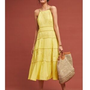 NWOT Anthropologie Meadow Rue Sag Harbor Dress in Yellow 00P 🌼 🌻 ☀️ 🌞
